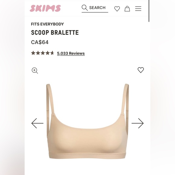 SKIMS Other - SKIMS FITS EVERYBODY
SCOOP BRALETTE - XXL